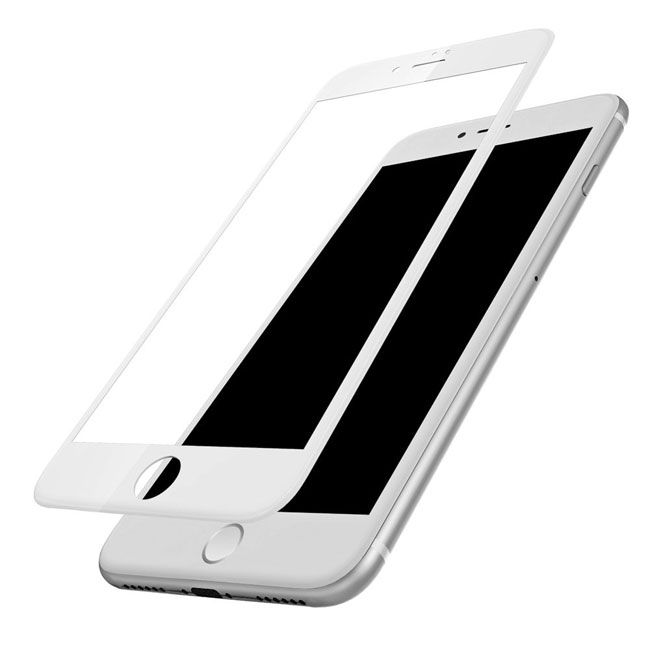 Защитное стекло цельное Baseus 3D для iPhone 7/8 Plus, Белый