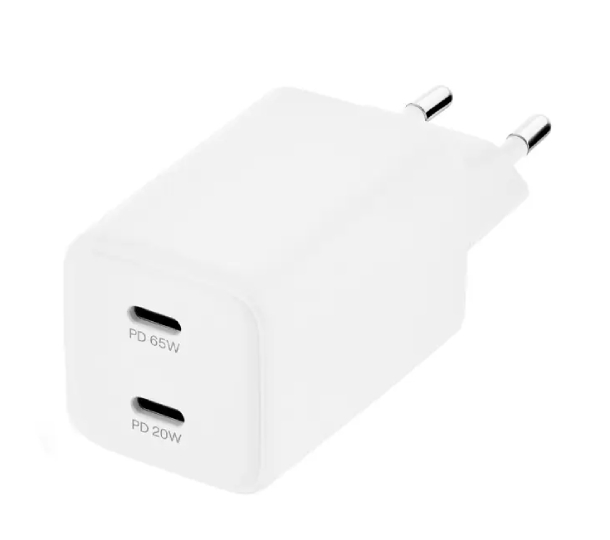 uBear Wall charger Bridge 65W, 2 порта USB-C, 65W, Белая