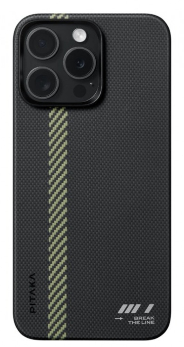 Чехол PITAKA MagEZ Case 5 для iPhone 15 Pro 6.1", Зеленая линия