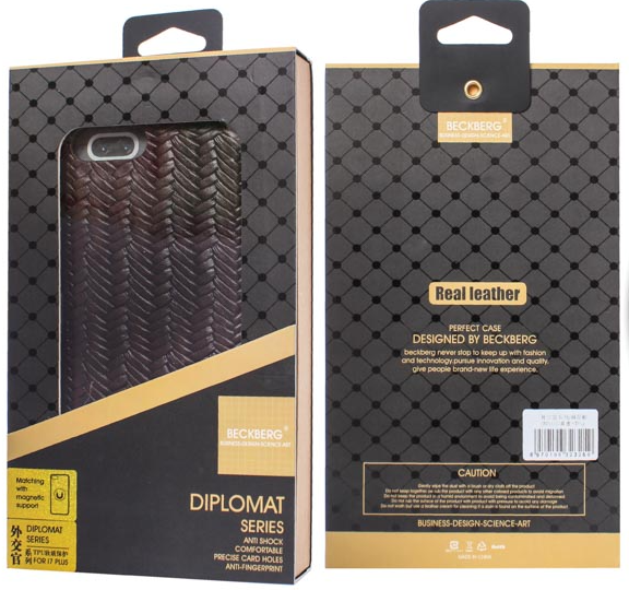 Чехол Beckberg - Diplomat series для iPhone 7, Черный