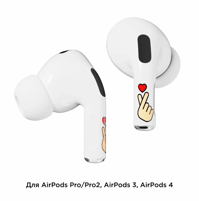 Наклейки "vlp" Easy Art для AirPods 4, Знак Сердца
