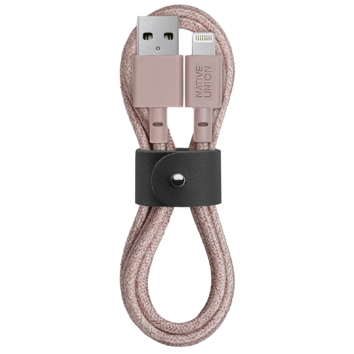 NATIVE UNION Belt Cable Lightning - USB-C 1,2м Розовый