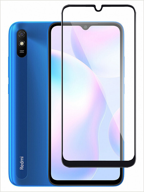 Защитное стекло 2D для Xiaomi Redmi 9A, Черный