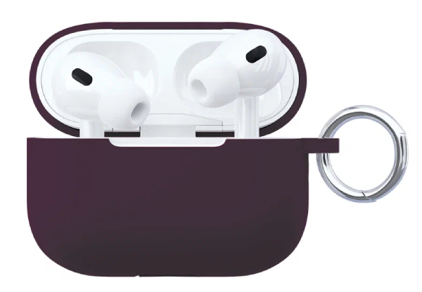 Чехол силиконовый vlp Soft Touch, с кольцом, для AirPods Pro 2 (2022), Темно-фиолетовый