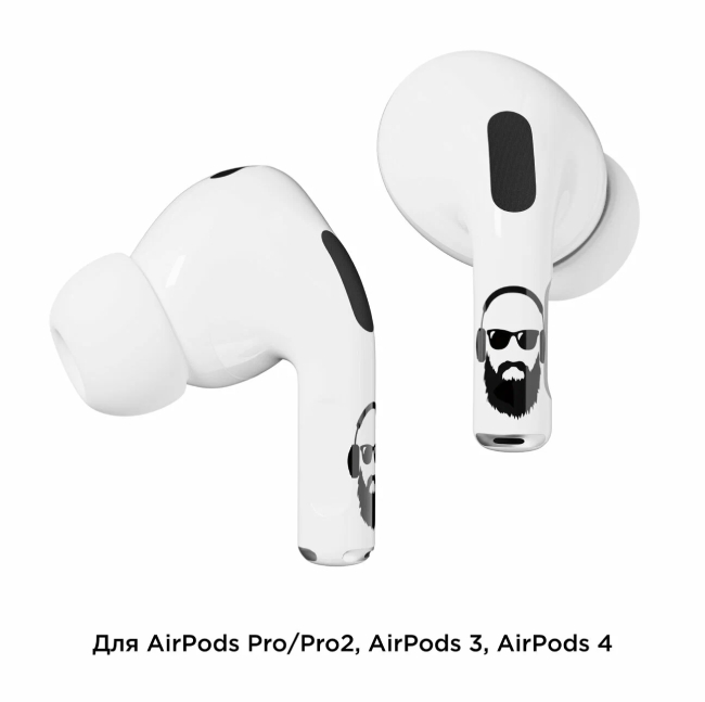 Наклейки "vlp" Easy Art для AirPods Pro/Pro2, Бородатый Мужчина