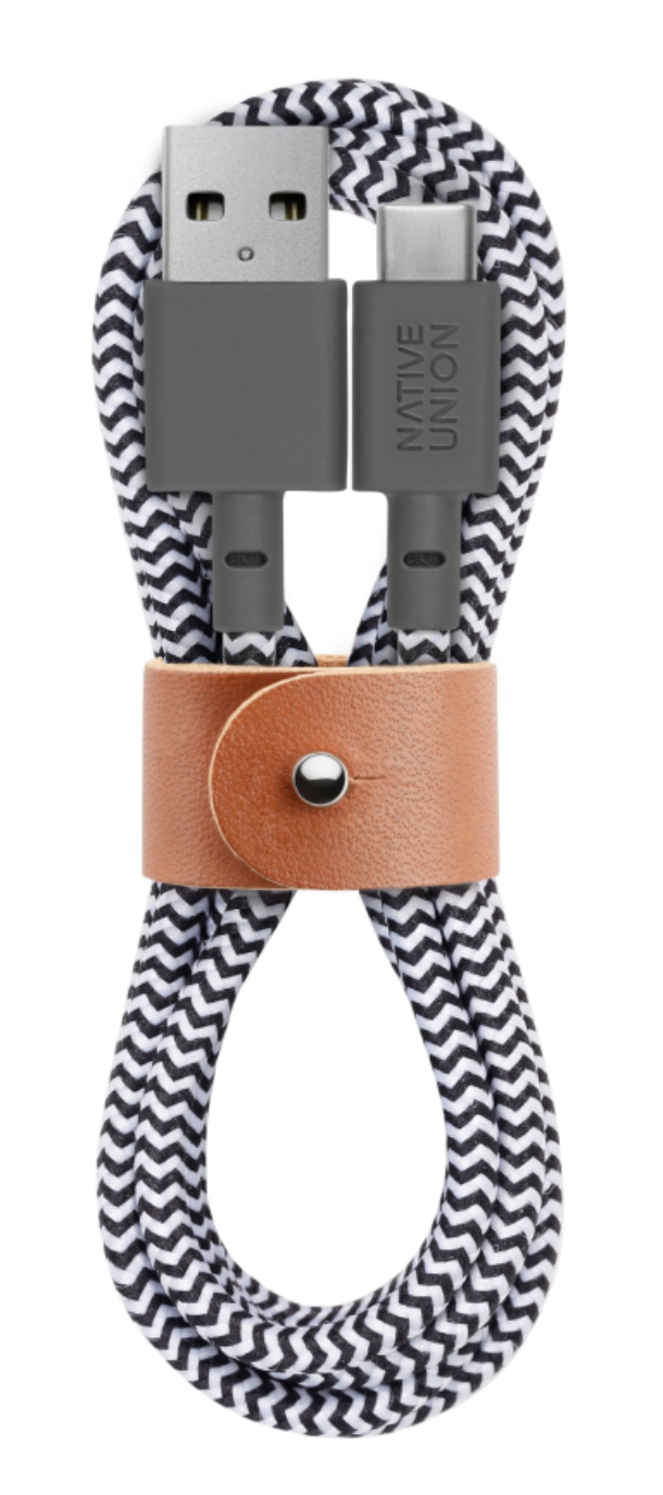 Native Union BELT CABLE, USB-A/USB-C 1,2м, Зебра