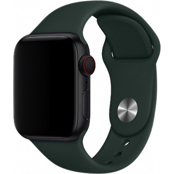 Ремешок для Apple Watch 49mm силиконовый, темно-зеленый