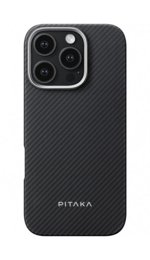 Чехол PITAKA Case для iPhone 16 Pro Max, Черный/Серый Ultra-Slim