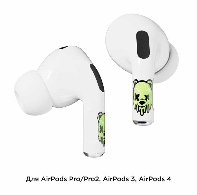 Наклейки "vlp" Easy Art для AirPods Pro/Pro2, Светящийся Медведь