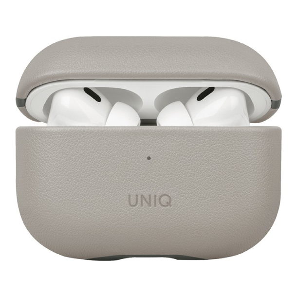 Чехол Uniq Lyden DS Кожзаменитель с ремешком для AirPods Pro 2, Слоновая кость/Зеленый лишайник