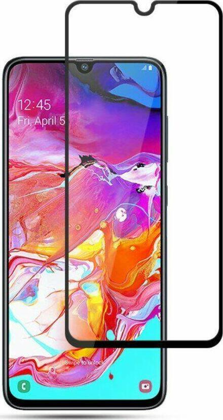 Защитное стекло 2D для Samsung A70, Черный