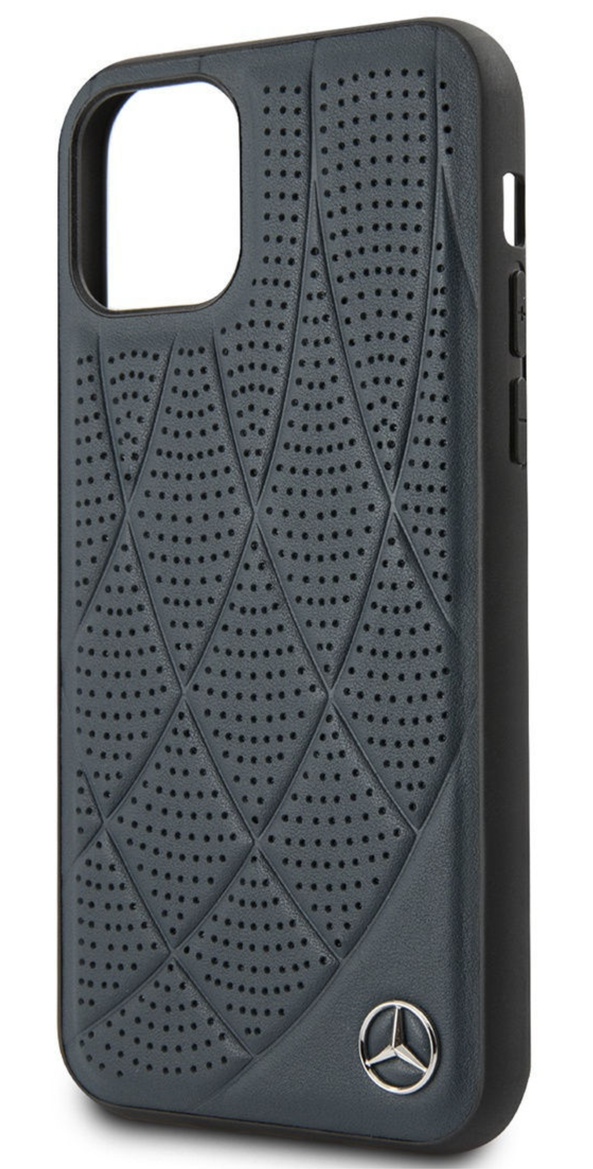 Чехол Mercedes Стеганый/перфорированный для Apple iPhone 11 Pro, Синий