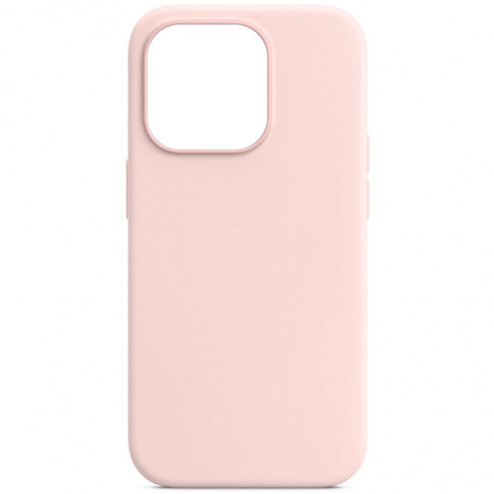 Оригинальный Силиконовый чехол для iPhone 14 Pro, Бледно-розовый