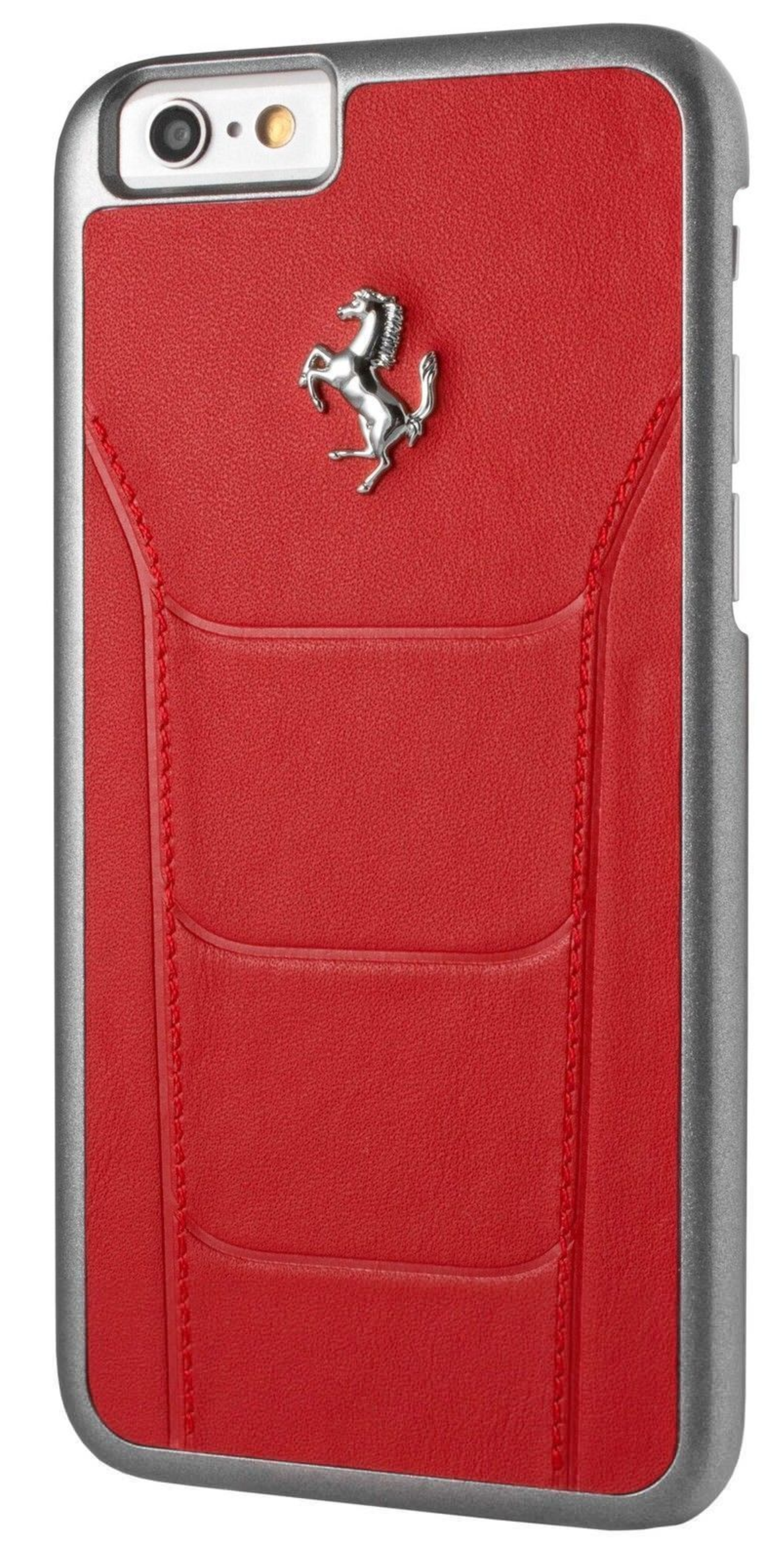 Чехол Ferrari для iPhone 7/8, 488 твердая кожа, Красный