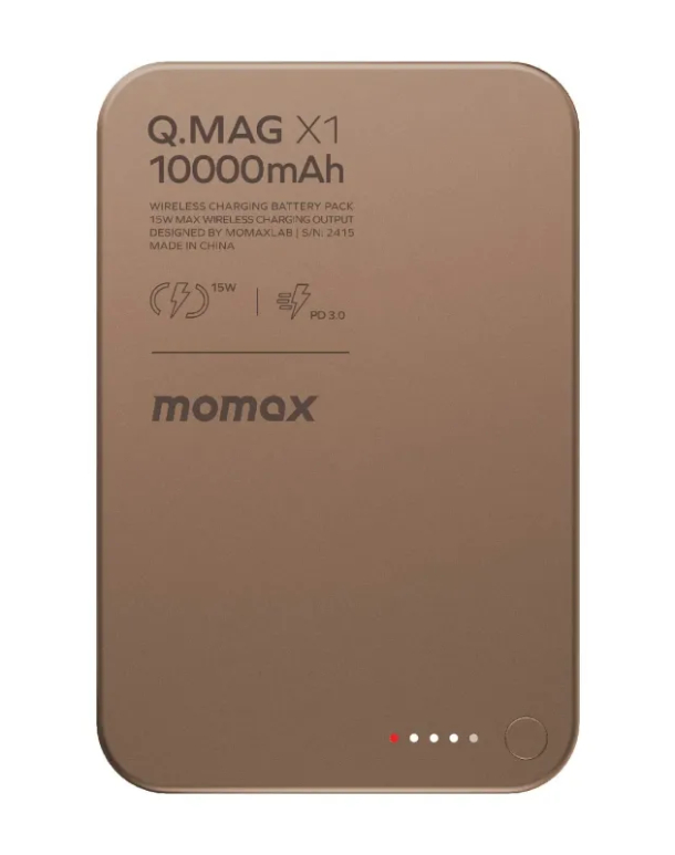 Power Bank Momax Q.MAG X1 10000 мА·ч, Бронзовый