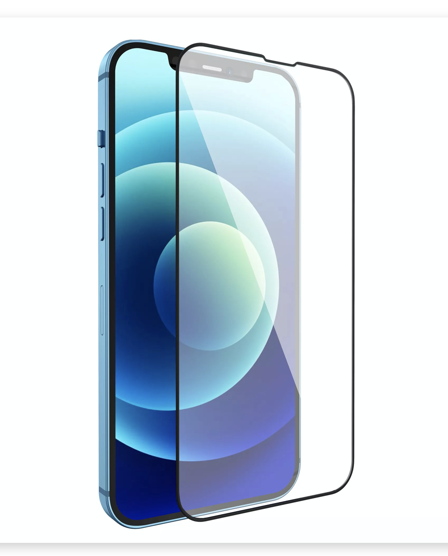 Защитное стекло Wiwu 5D со станком для Apple iPhone 13 / 13 Pro / 14, Черная рамка