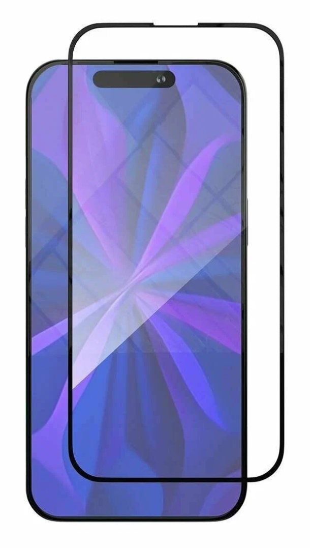 Защитное стекло 2.5D "vlp" A-Glass для iPhone 15 Pro, Черная рамка