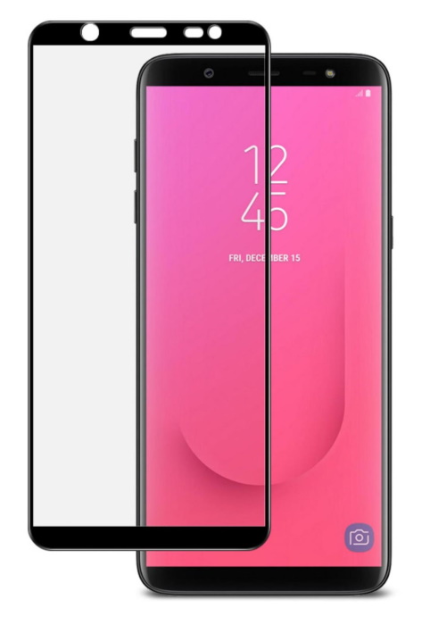Защитное стекло для Samsung J8 2018, Черный