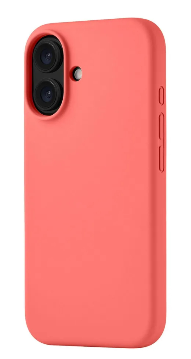 Чехол Ubear Touch Mag Case для iPhone 16, Силикон, софт-тач, Коралловый