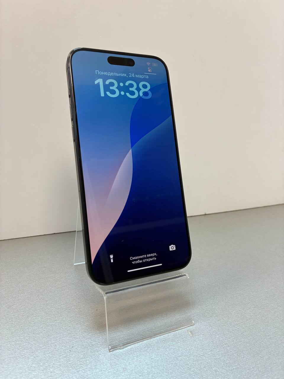 iPhone 15 Pro Max 256Гб Черный титан ( 1 SIM + eSIM / 89% / заменен дисплей / не работает фронтальная камера) - БУ . . + +