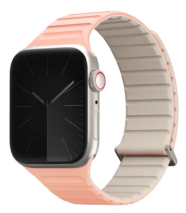 Ремешок Uniq Revix EVO reversible Magnetic Caspian Crepe Розовый/Слоновая кость для Apple Watch 38/40/41мм