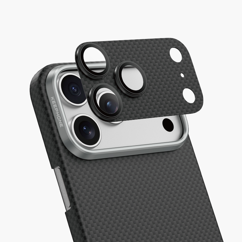 Защитные линзы Keephone Kevlar Lens на камеру iPhone 17 Pro, Черный