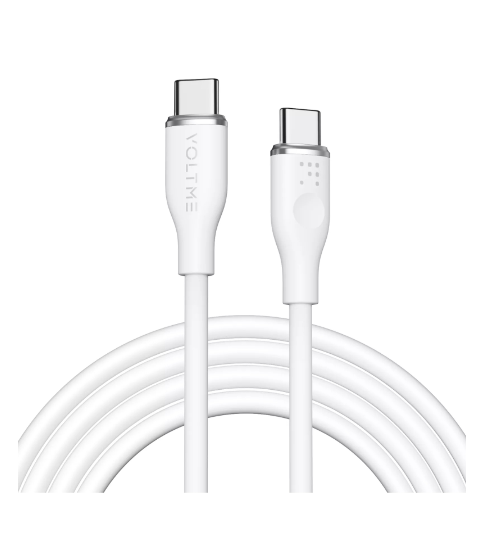 VOLTME EDC CTL 3A 2M, USB Type-C – Type-C 3А 30 Вт 2 м, Белый