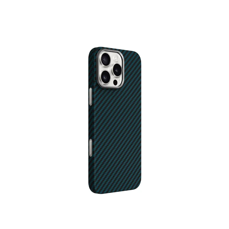 Чехол K-DOO Kevlar карбон с MagSafe для iPhone 16 Pro Max, Синий