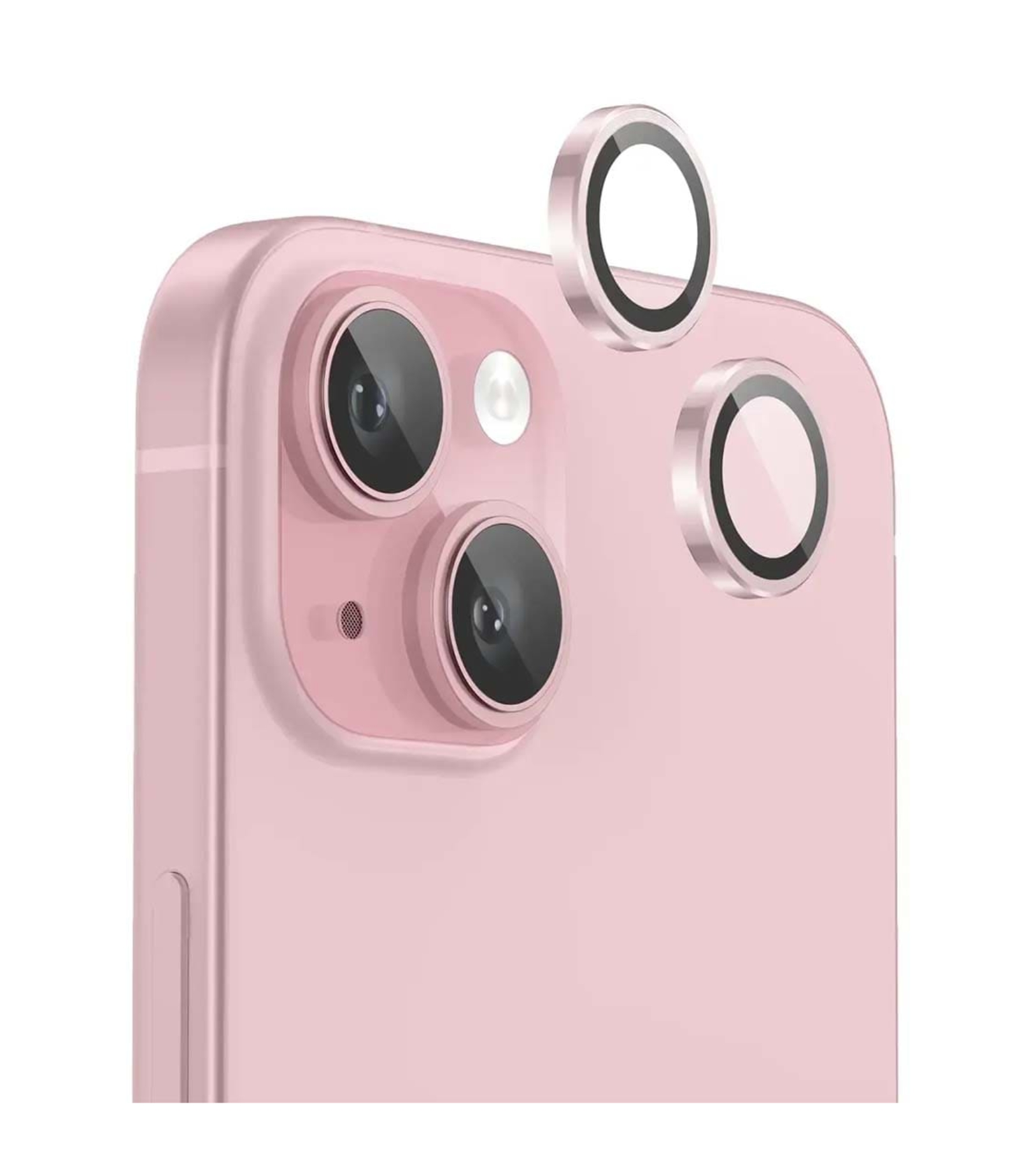 Защитное стекло линзы SupGlass Anti Glare на камеру iPhone 15/15 Plus, Розовое