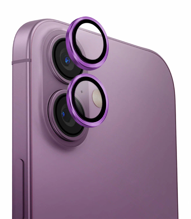 Uniq стекло для iPhone 16 /16 Plus OPTIX Camera Lens AluGuard  Emerald, Виноградно-розовый