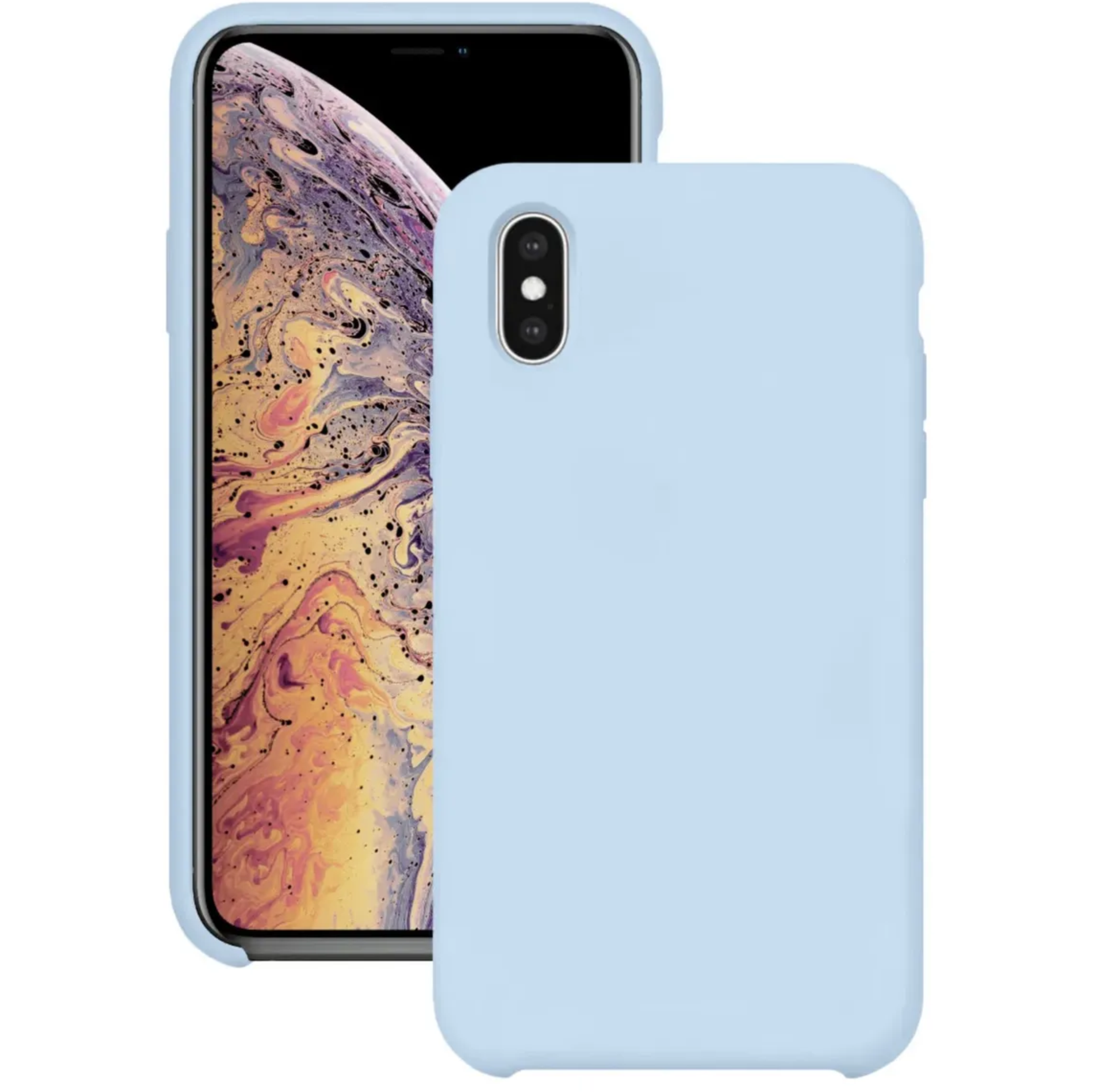 Чехол Hoco Силикон для iPhone X/XS, Светло-синий