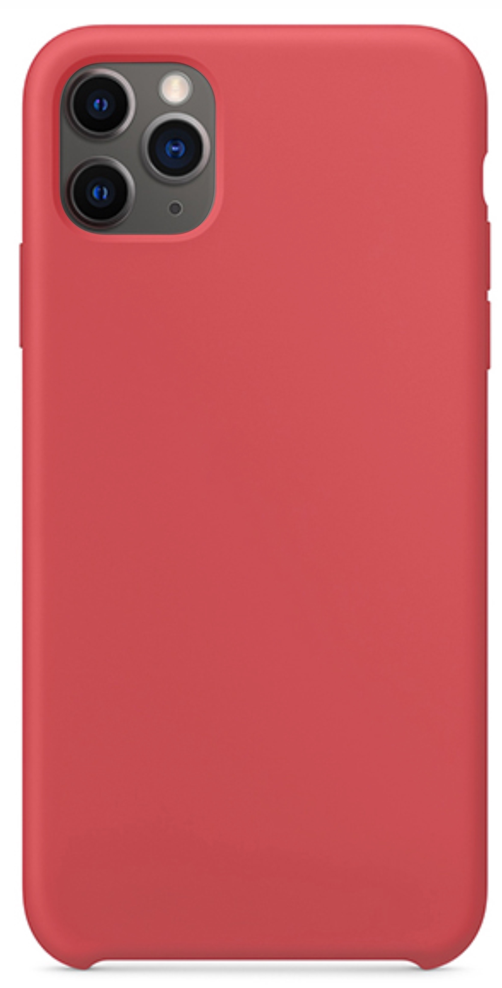 Оригинальный Силиконовый чехол для Apple iPhone 11 Pro Max, Светло-красный