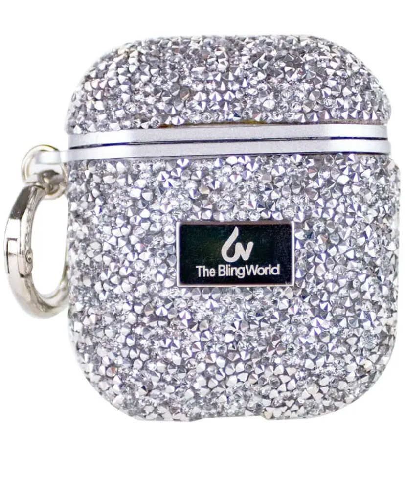 Чехол со стразами The Bling World для AirPods, Белый