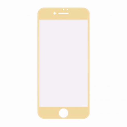 Защитное стекло 2х для iPhone 7, Золотое
