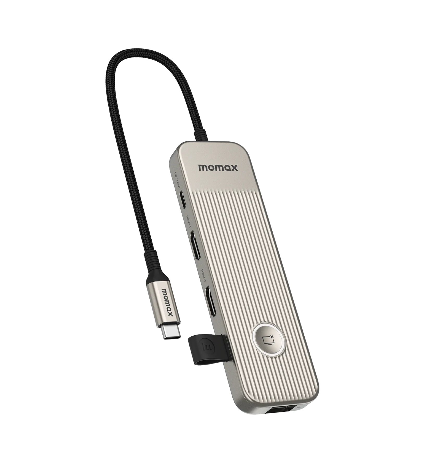 MOMAX ONELINK 9 in 1 multi-function USB-C hub, Титановый, DH19LE