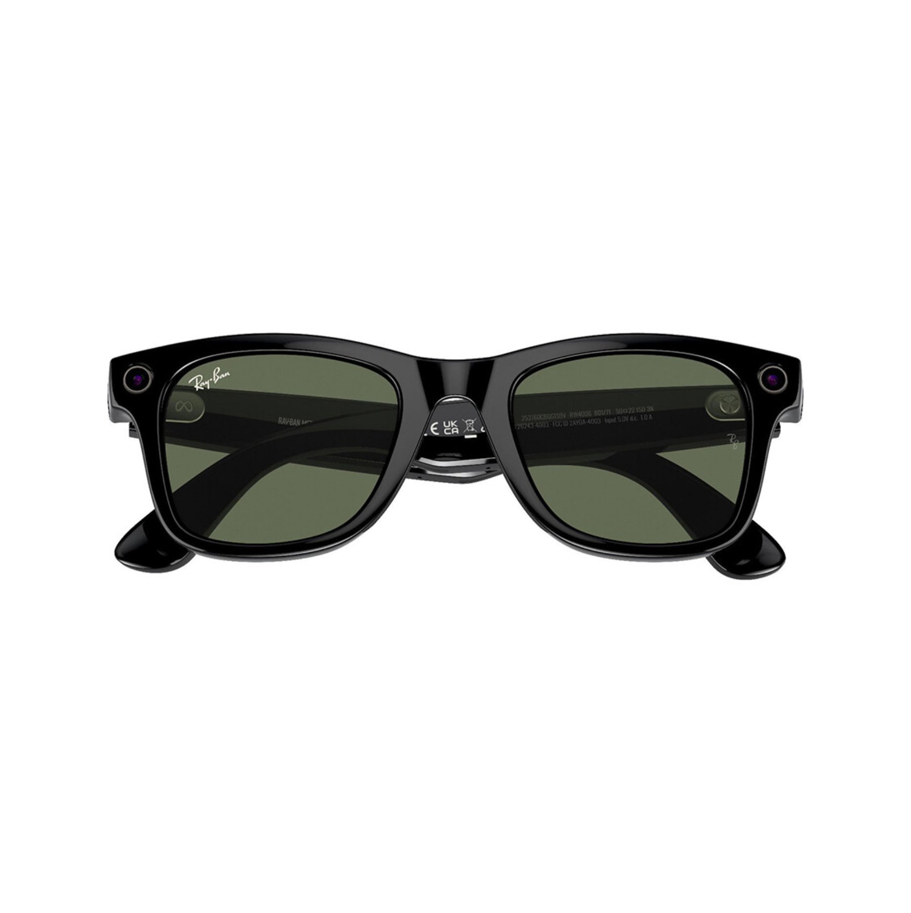 RayBan Meta Wayfarer, Блестящий черный/зеленый, Размер 155-53, RW4008 в Краснодаре