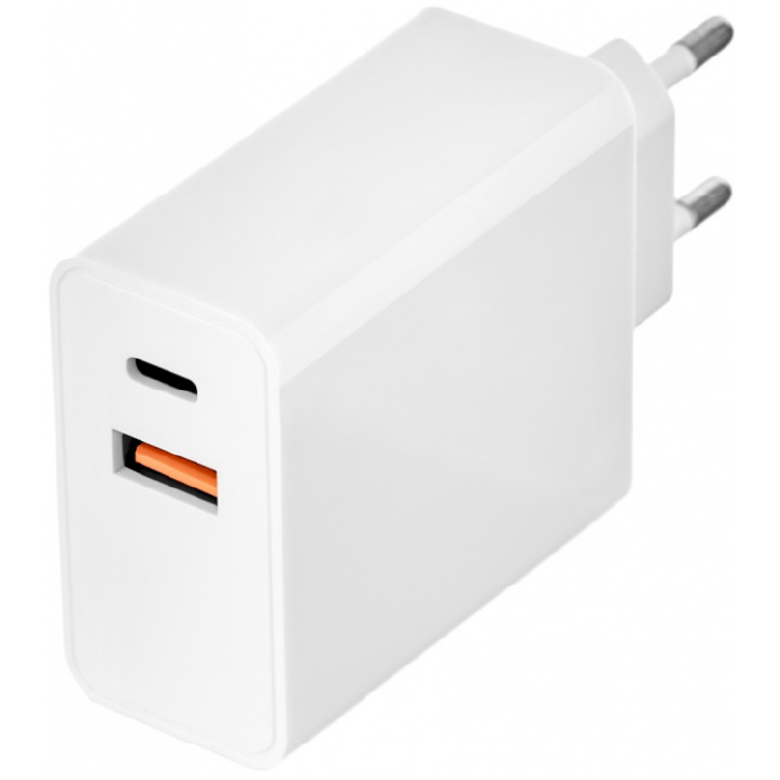 uBear Wall Charger Life USB-A/USB-C 30W, Белый