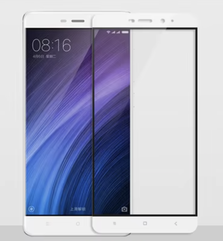 Защитное стекло 2D для Xiaomi Redmi 4 Pro, Серебристый