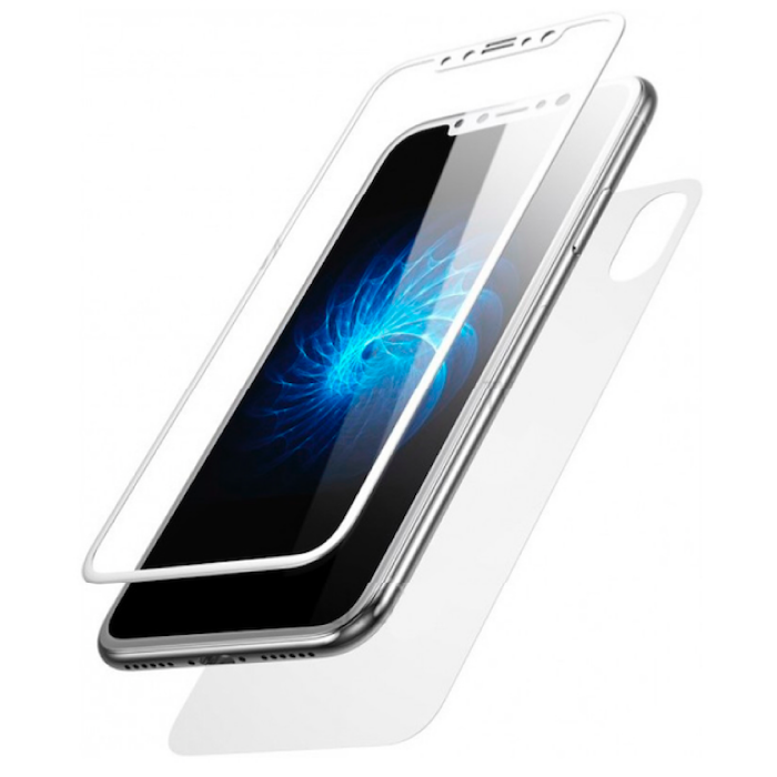 Защитное стекло Baseus Glass Film Set для iPhone X, Белый