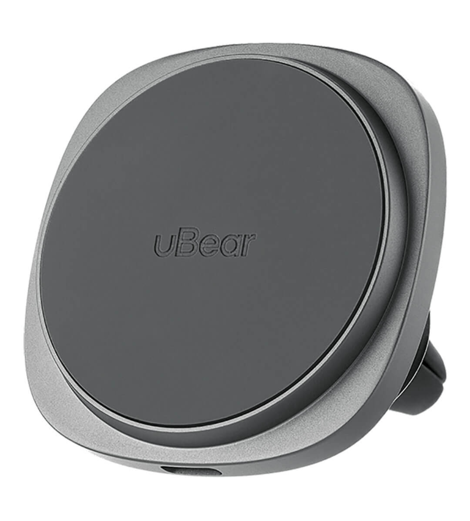 Автомобильный держатель uBear Way Magnetic Car mount with Wireless Charging Kevlar, чёрный