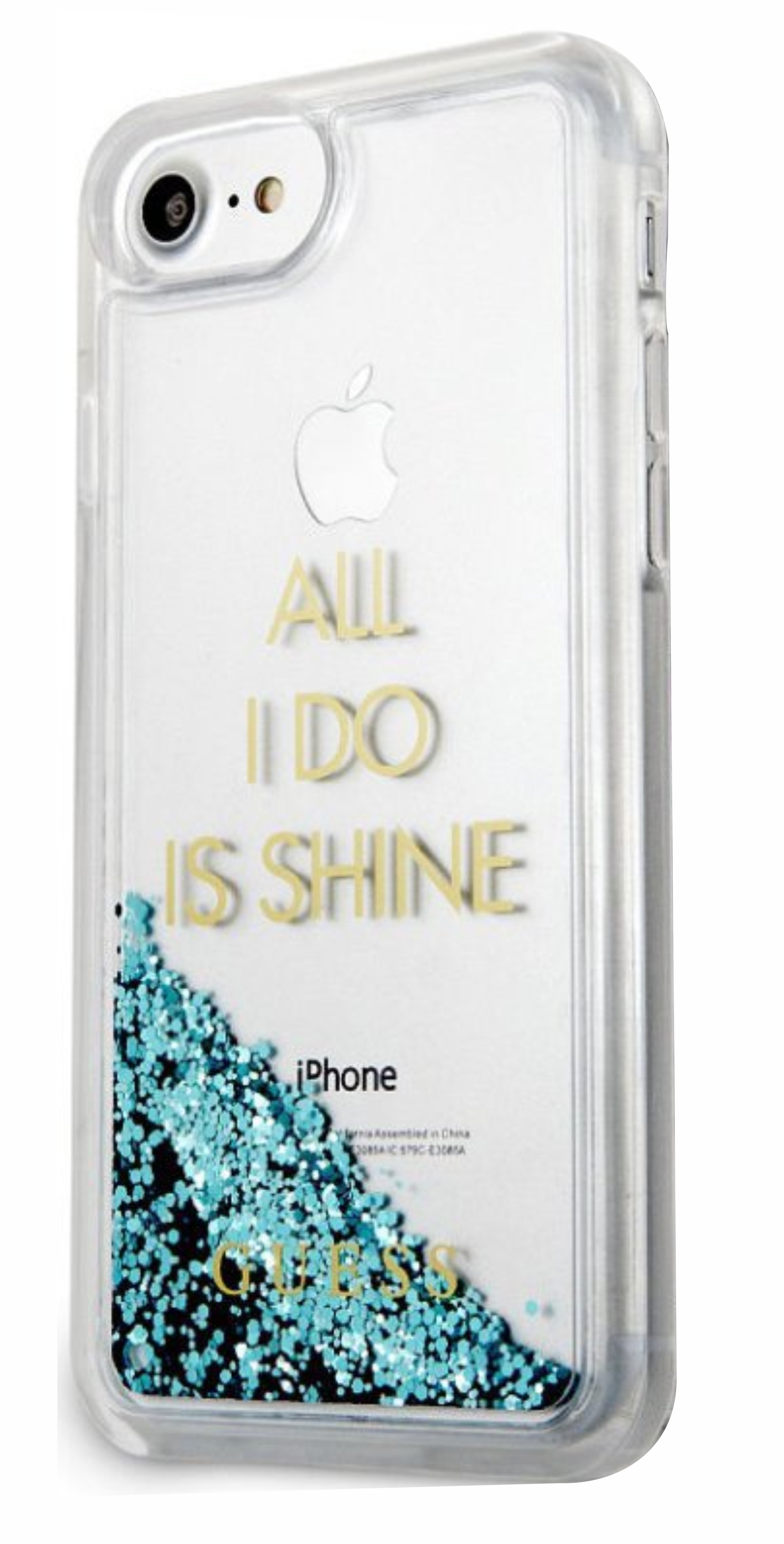 Чехол Guess для iPhone 7/8, Жесткий ПК с блесками, Синий