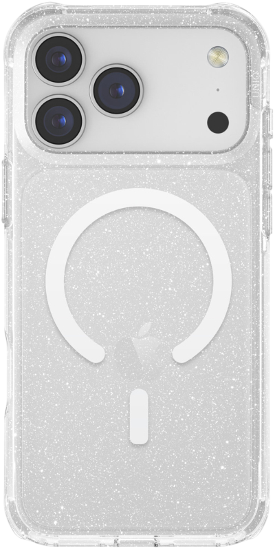 Чехол Uniq Lifepro Xtreme Tinsel iPhone 17 Pro Max, MagSafe, Прозрачный с блестками