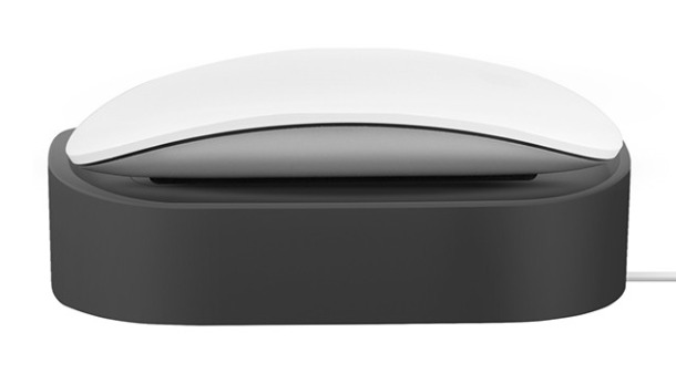 стенд для Apple Magic Mouse Uniq NOVA, Силикон charging dock, Темно-серый