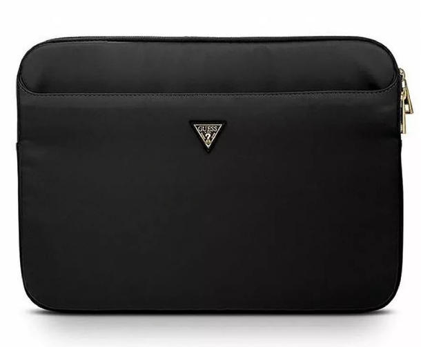 Сумка Guess для ноутбуков 13" Nylon computer sleeve с треугольным металлическим логотипом, Черный
