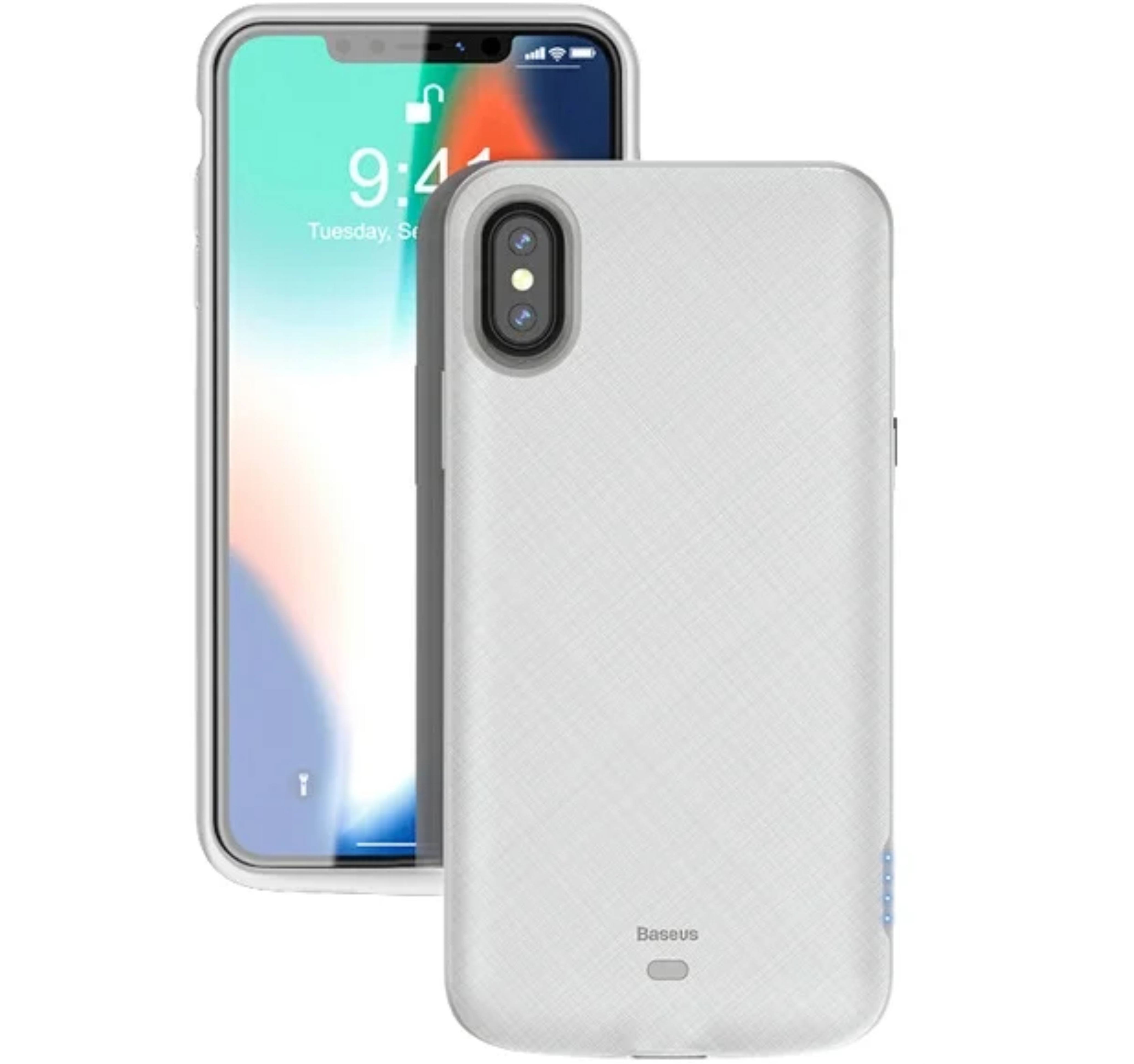 Чехол аккумулятор Baseus для iPhone X/Xs 4000 mAh, Белый