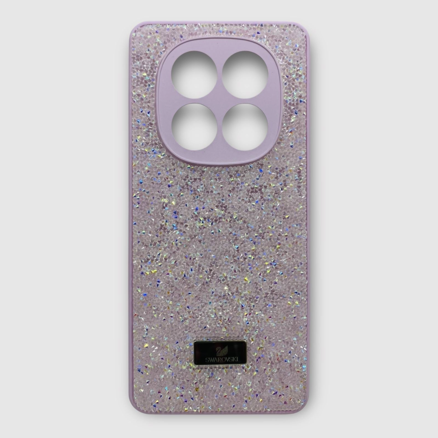 Чехол со стразами Swarovski для Xiaomi Redmi Note 14S 4G, розовый