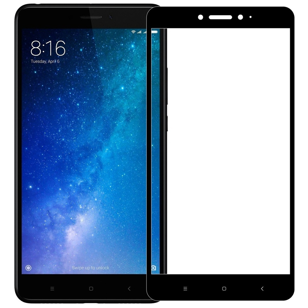 Защитное стекло 2D для Xiaomi Mi Max, Черный