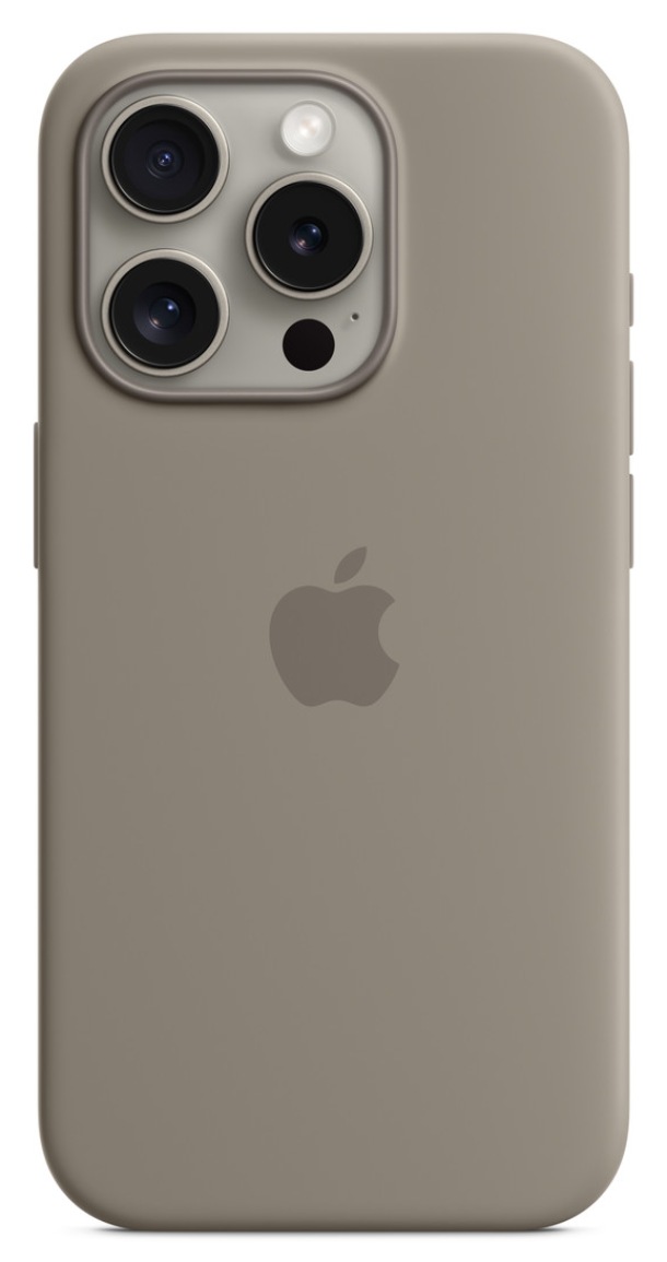 Чехол под оригинал для iPhone 15 Pro, Светло-серый