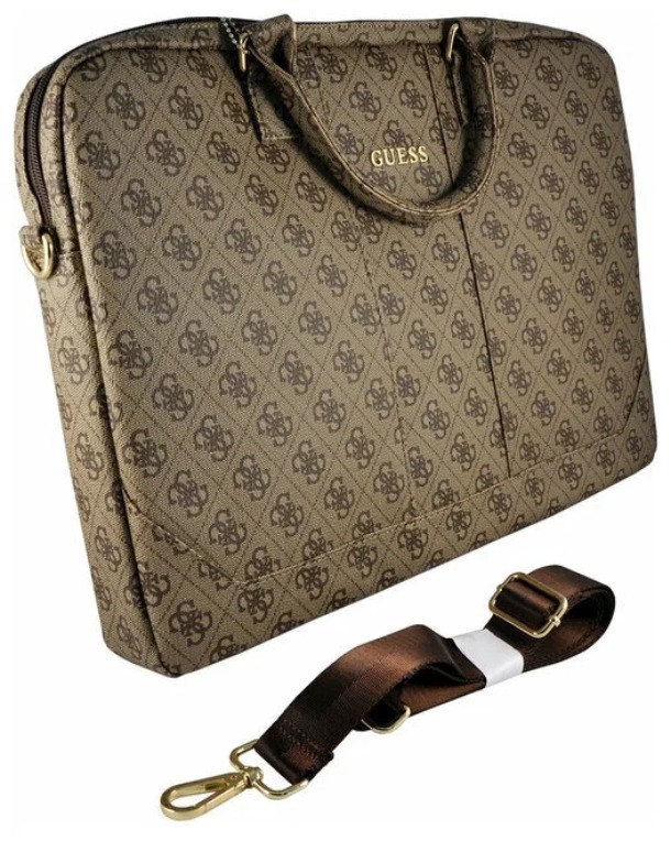 Сумка Guess для ноутбуков 15" 4G Uptown Bag PU, Коричневый