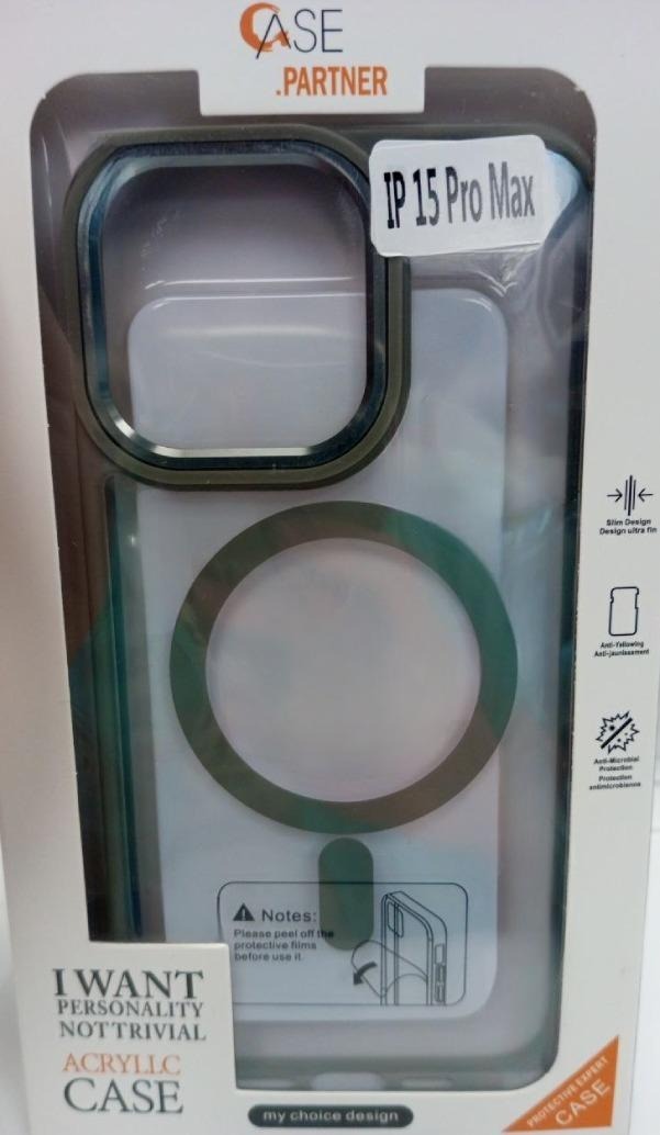 Чехол MagSafe Acrylic для 15 Pro Max, Серый